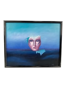 Sotiris Abstract Linework Composition 1988 Signed Wolf