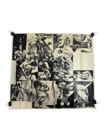 Endre Szasz Hungarian  GOOD AND THE BAD grisaille lithograph