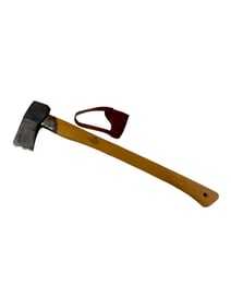 Vintage Camp Gransfors  Axe with Leather Sheath Forged Steel & Hickory