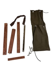 Folding Wood Bow Saw Kit with Canvas Pouch