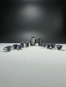 German Pottery Tea & Coffee Service ? 12 Pieces