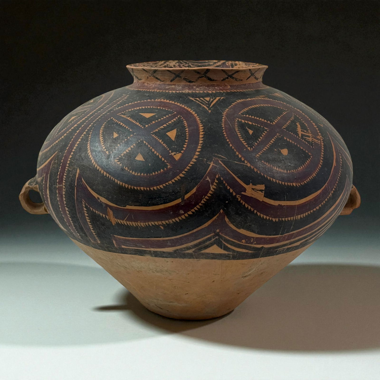 Rare Neolithic Yangshao painted terracotta vassel China 3000 BC to 1500 BC (1 of 13)
