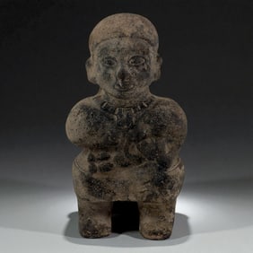 Pre-Columbian Carved Stone Female Figure