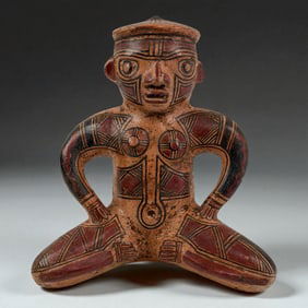 Pre-Columbian Painted Seated Figure