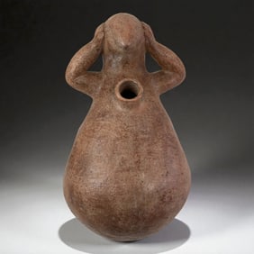 Pre-Columbian Effigy Vessel With Opening