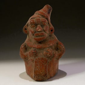 Pre-Columbian Red-Painted Effigy