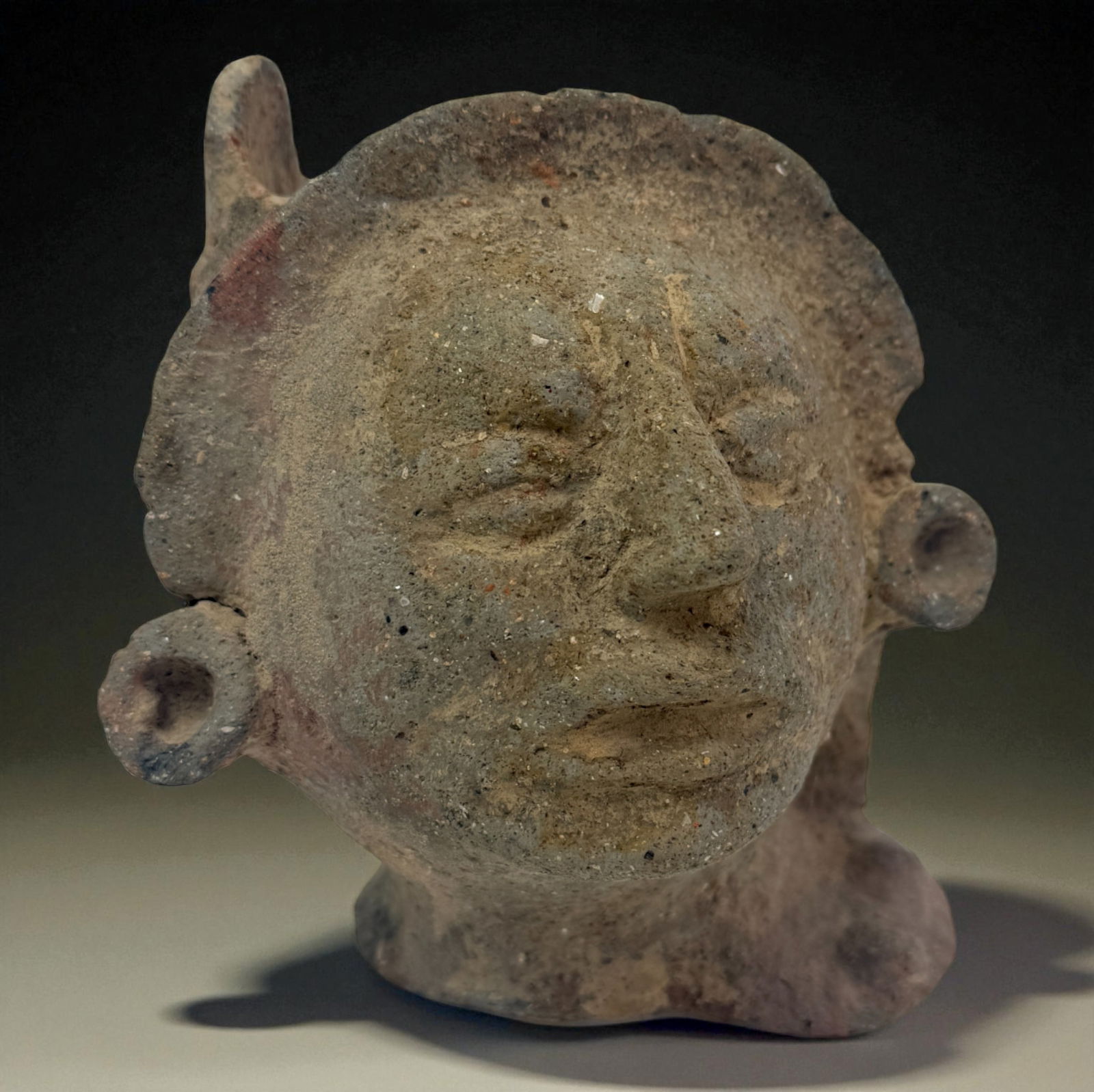 Pre-Columbian Earthenware Head Fragment (1 of 6)