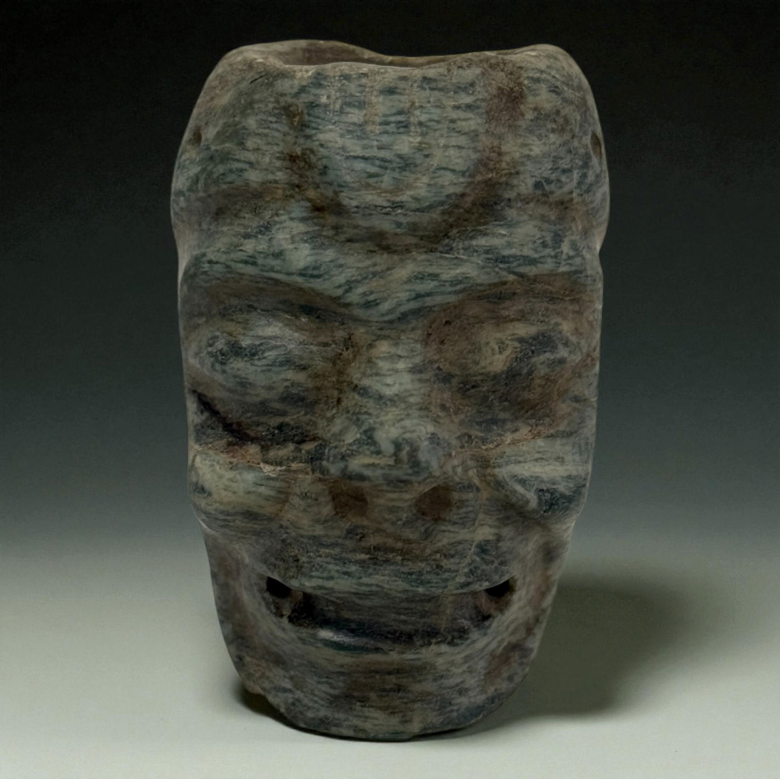 Ancient Mayan Style Stone Carved Mask Fragment (1 of 7)
