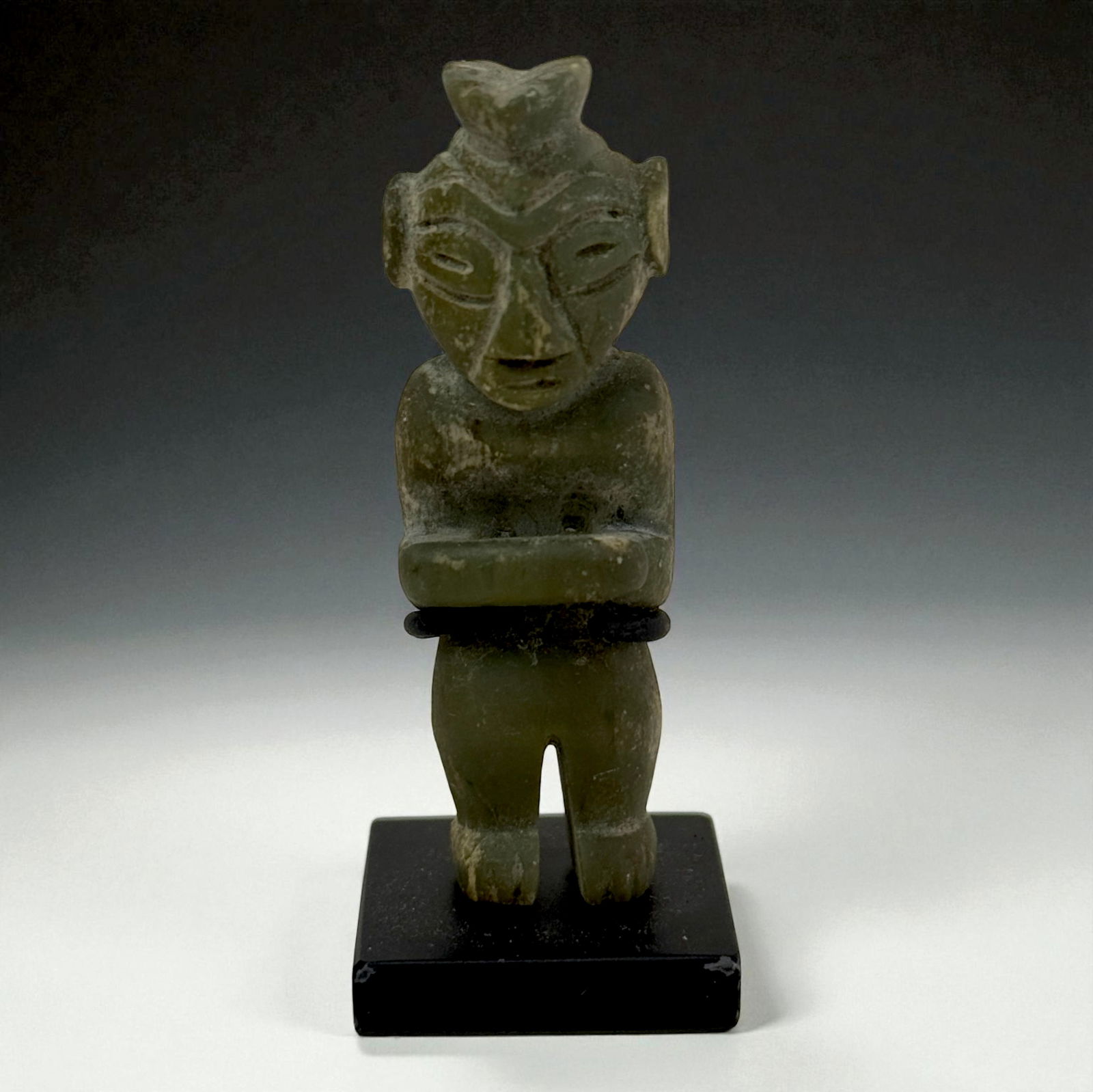 Carved Stone Masked Standing Figure (1 of 5)