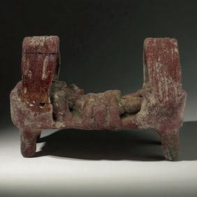 Pre-Columbian Terracotta Bed Scene