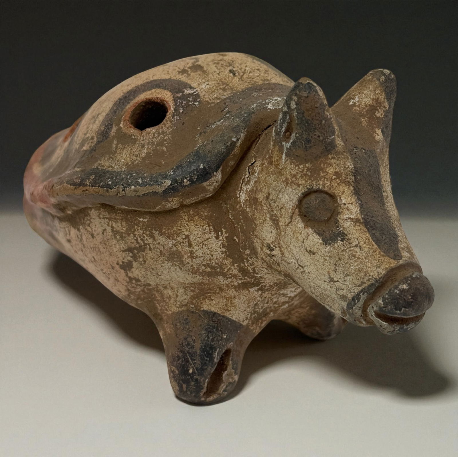 Pre-Columbian Painted Boar Effigy (1 of 8)