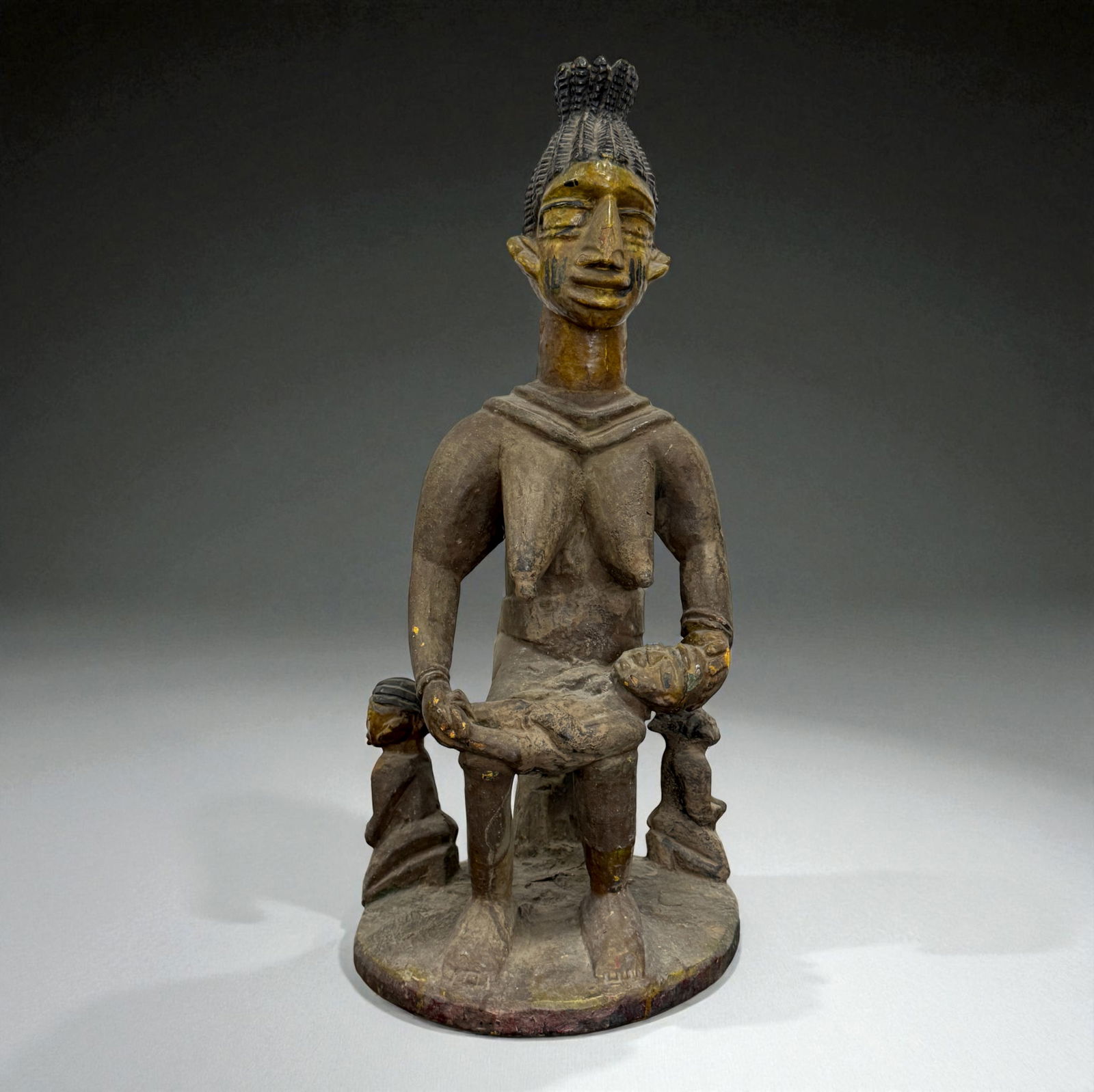 West African Mother and Child Seated Figure (1 of 6)