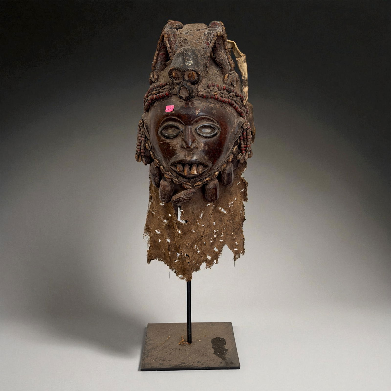 African Ritual Mask with Fabric (1 of 5)