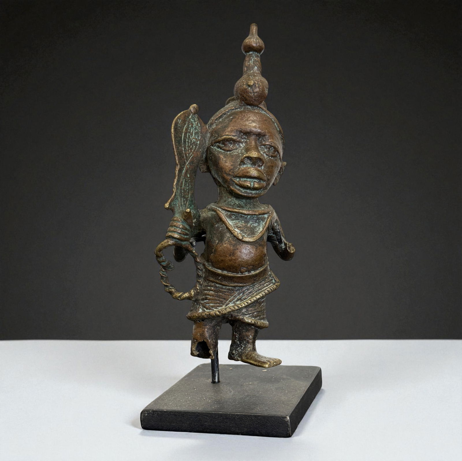 African Bronze Warrior Figure with Sword (1 of 7)