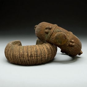 Bronze Ribbed Bracelets