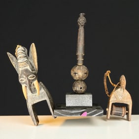 Mask and Ritual Staff Set