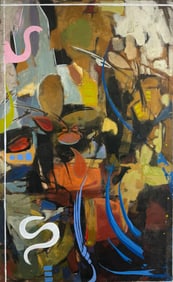 Abstract Expressionist Painting By Hans Orlowski