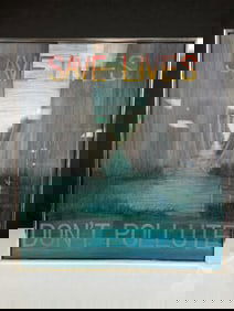 Large Environmental Poster Artwork SAVE LIVES DONT POLLUTE