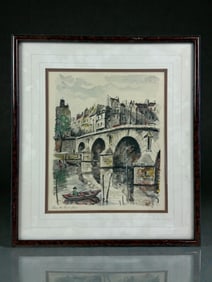 Paris – Le Pont Marie (Hand-Tinted Mixed Media)