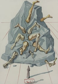 Salvador Dali Lithograph 1960 Plate Signed DIVINE COMEDY INFERNO