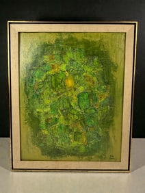 Kay Blaco Abstract Green Composition Painting