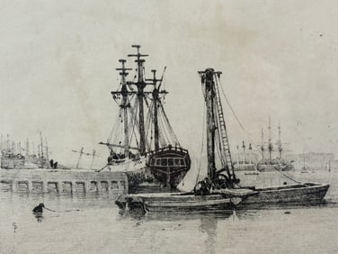 Etching titled by Henry Moses