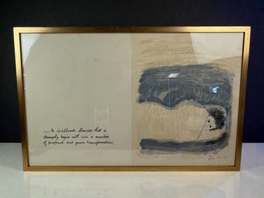 Ben Shahn Signed Mixed Media on Paper