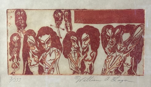 William A. Laga Signed Limited Edition Etching