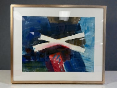 Abstract Expressionism Signed Abstract Mixed Media