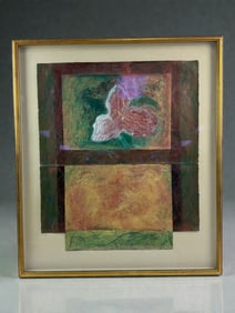 Abstract Painting Mixed Media Panel Composition