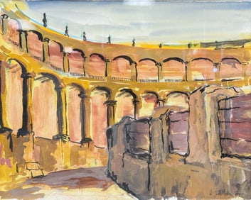 Watercolor Painting Signed John Carl