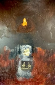 Large Mixed Media Oil Painting on Canvas Mid Century