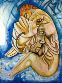 Surrealist Cubist Figure Painting