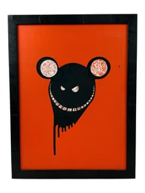 Mickey Painting Verso Signed D.Leroy