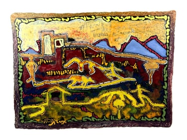 Abstract Textural Composition Mixed Media on Canvas by Clifford Kluge