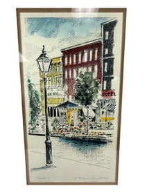 CANADIAN CITYSCAPES COLORED PRINTS BY CLAUDE SIMARD