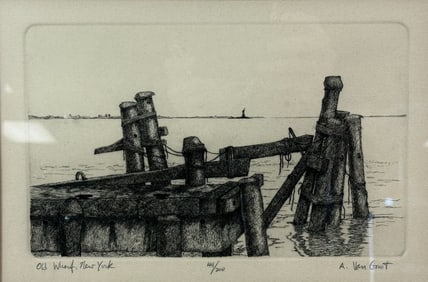 Andre Andors Van Groot "old Mill Cargary" Etching