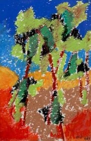 Abstract Landscape Painting Signed