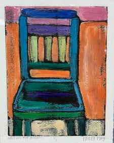 Maria Mayr Still, "Waiting for Godot" Watercolor Painting