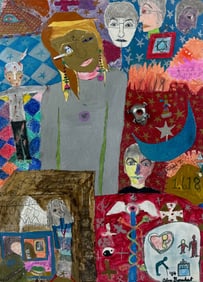 Oil Pinting on Canvas Folk Art by Alex Barakat