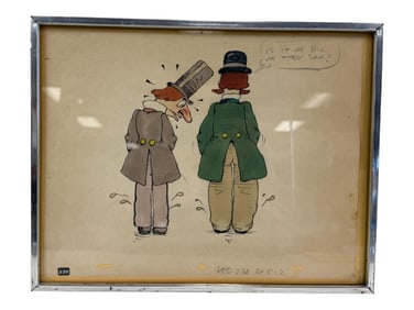 Humorous Illustration – Two Gentlemen Cel