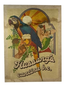 Vintage Husangs Cantina Decorative Advertising Painting on Canvas