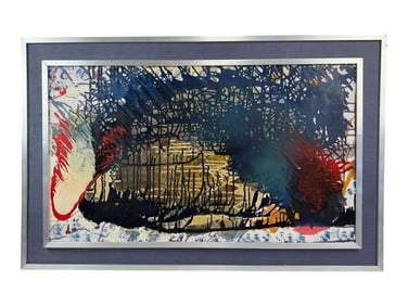 Abstarct Oil painting on Canvas dated 1968 Signed