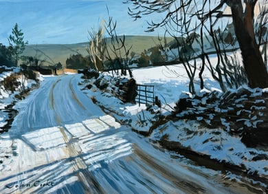 Vintage Acrylic Painting on Paper Signed John Cooke