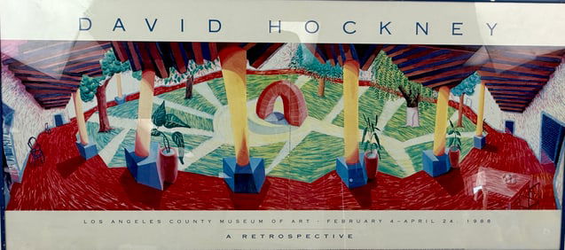 Vintage David Hockney Museum poster