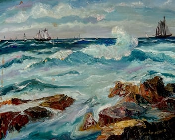 Vintage Oil Painting on Canvas By California Artist