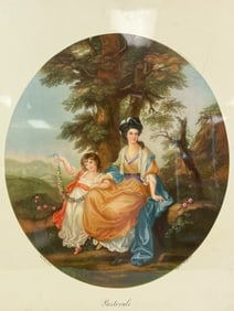L. Dupont Mother and Child Engraving