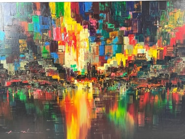 Vintage Abstarct Painting Signed