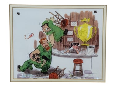 Vintage Cartoon Art Painting
