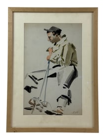 Vintage Watercolor Painting Signed E. and Dated 87